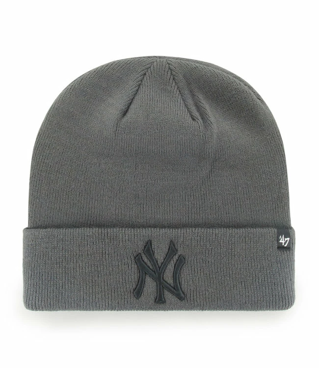 47BRAND New York Yankees MLB Raised Cuff Knit Charcoal 1 47BRAND New York Yankees MLB Raised Cuff Knit Charcoal
